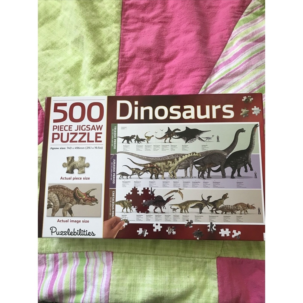Hinkler Puzzlebilities 500 Piece Dinosaurs Educational Jigsaw Puzzle Sealed